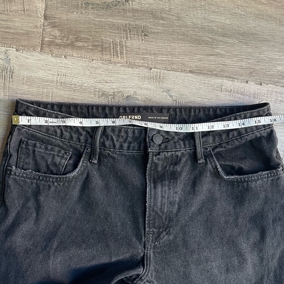 GRLFRND Hailey Low Rise Jeans In Sunset Strip Wash Slim Bootcut Hem Slits SZ 28 - Picture 11 of 16